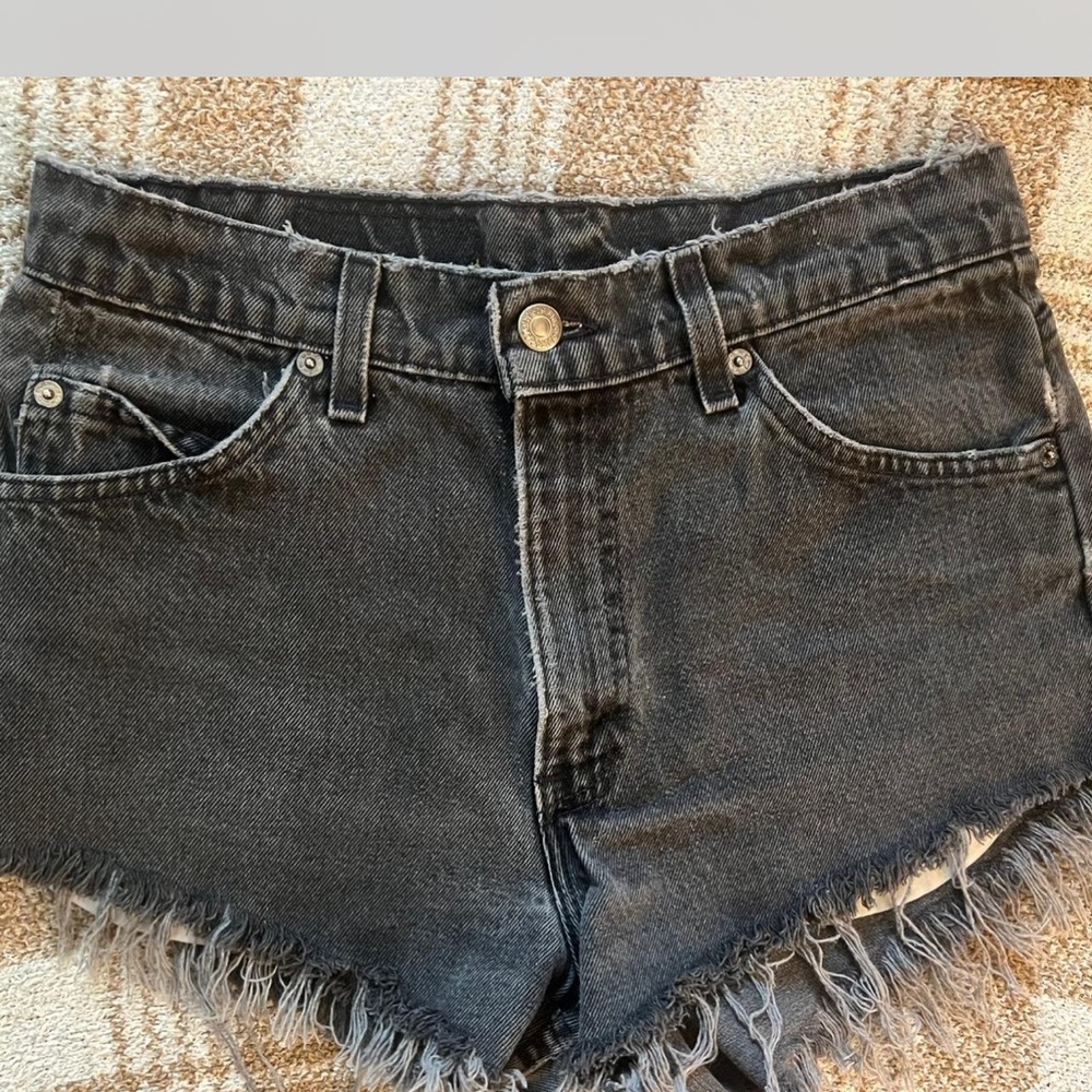 Women's Black Denim Shorts